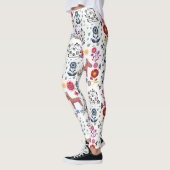 Alpaca Pinata mit Blauem Haus und Blume Leggings (Links)