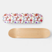 Alpaca Pinata und Blume Design Skateboard (Horizontal)
