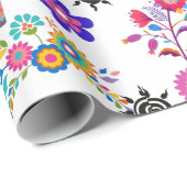 Alpaca Pinata und Blume Umschlagpapier Geschenkpapier (Rolleneckpunkt)