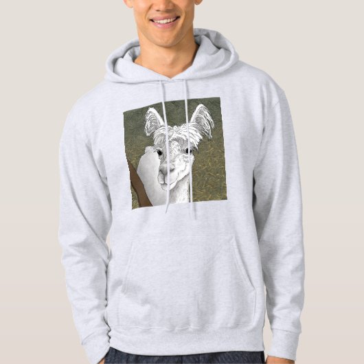 Alpaca Portrait 2 Hoodie (Vorderseite)
