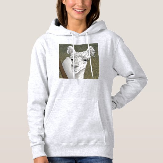 Alpaca Portrait 2 Hoodie (Vorderseite)