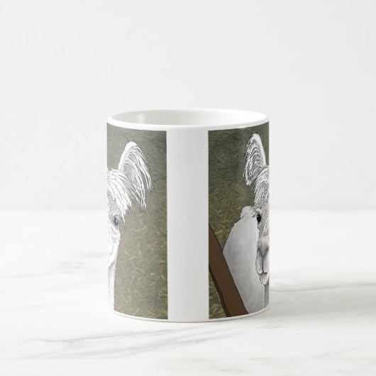 Alpaca Portrait 2 Kaffeetasse (Mittel)