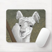 Alpaca Portrait 2 Mousepad (Mit Mouse)
