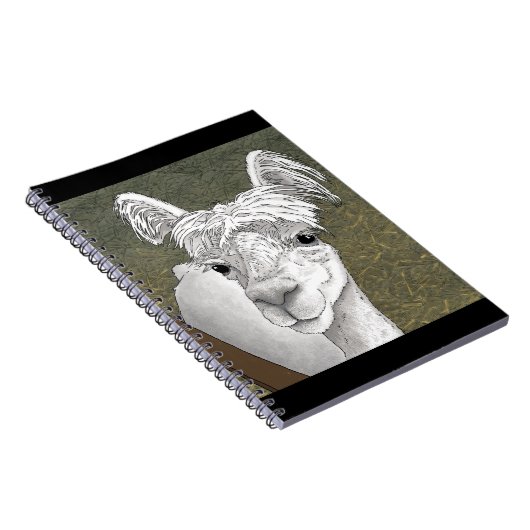 Alpaca Portrait 2 Notizblock (Rechte Seite)