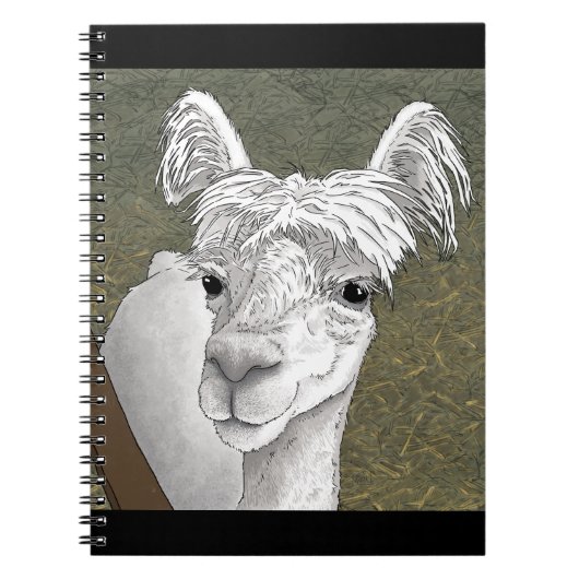 Alpaca Portrait 2 Notizblock (Vorderseite)