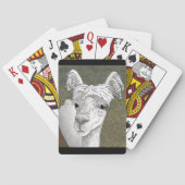 Alpaca Portrait 2 Spielkarten (Rückseite)