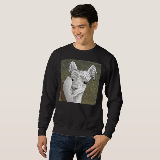 Alpaca Portrait 2 Sweatshirt (Vorne ganz)