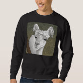 Alpaca Portrait 2 Sweatshirt (Vorderseite)