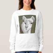 Alpaca Portrait 2 Sweatshirt (Vorderseite)