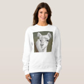 Alpaca Portrait 2 Sweatshirt (Vorne ganz)