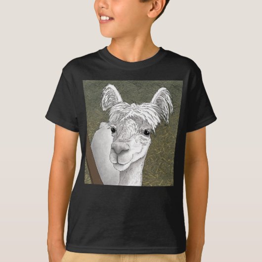 Alpaca Portrait 2 T-Shirt (Vorderseite)