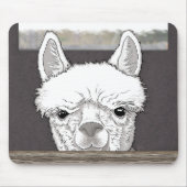 Alpaca Portrait Mousepad (Vorne)