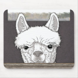 Alpaca Portrait Mousepad