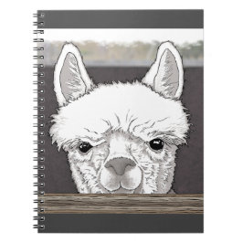 Alpaca Portrait Notizblock