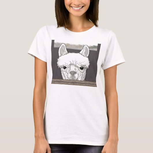 Alpaca Portrait T-Shirt (Vorderseite)