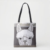 Alpaca Portrait Tasche (Vorderseite)