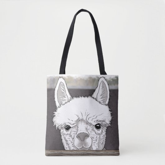 Alpaca Portrait Tasche (Vorderseite)