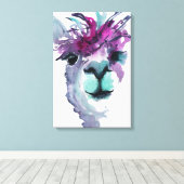 Alpaca Print on Leinwand. Das perfekte Alpaca-Gesc Leinwanddruck (Insitu (Holzboden))