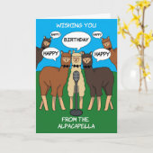 Alpaca Pun Alpacapella Happy Birthday Card Karte (Gelbe Blume)