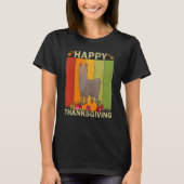 Alpaca  Retro Graphic Family Matching Thanksgiving T-Shirt (Vorderseite)