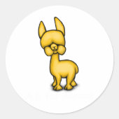 Alpaca Runder Aufkleber (Vorderseite)