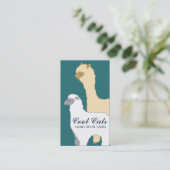 Alpaca-Schafgarne aus Strickfaser Visitenkarte (Stehend Vorderseite)