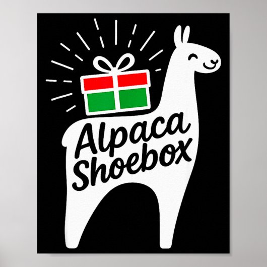 Alpaca Scute Ss Cute Ssbox Christmas Child Giving Poster (Vorne)