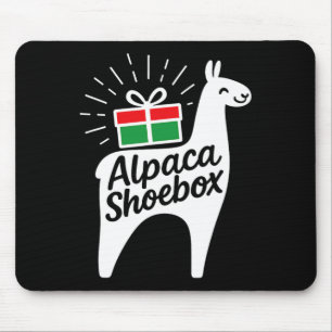 Alpaca Shoebox Weihnachtskind geben Mousepad