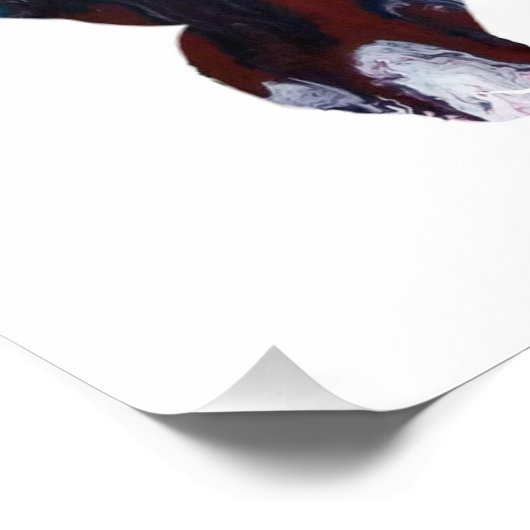 Alpaca-Silhouette Fotodruck (Ecke)