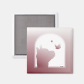 Alpaca Silhouette Magnet (Vorderseite/Rückseite)