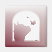 Alpaca Silhouette Magnet (Vorne)