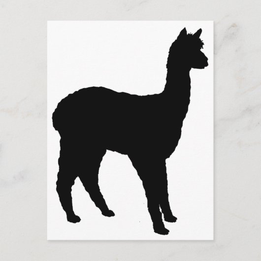 Alpaca-Silhouette Postkarte (Vorderseite)