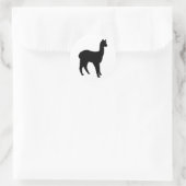 Alpaca-Silhouette Runder Aufkleber (Tasche)