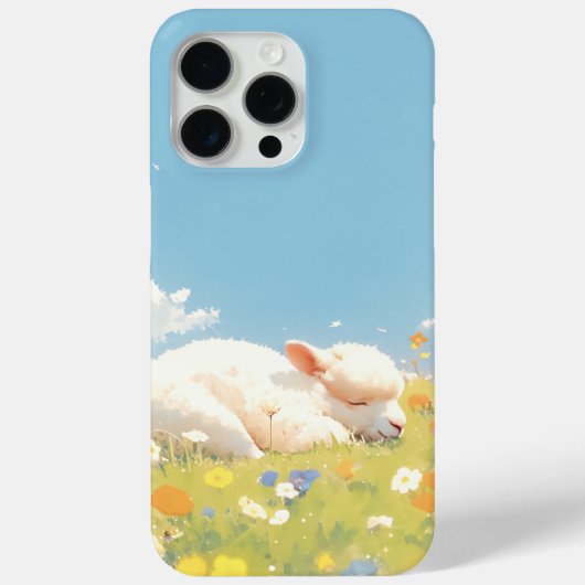 Alpaca Sleeping Meadow Case-Mate iPhone Hülle (Rückseite)