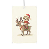 Alpaca Sloth Christmas (1) Autolufterfrischer (Vorderseite)
