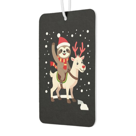 Alpaca Sloth Christmas (1) Autolufterfrischer (Links)