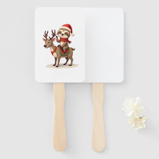 Alpaca Sloth Christmas (1) Fächer (Vorne und Hinten)