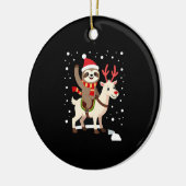 Alpaca Sloth Christmas (1) Keramik Ornament (Links)