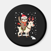 Alpaca Sloth Christmas (1) Magnet (Vorne)