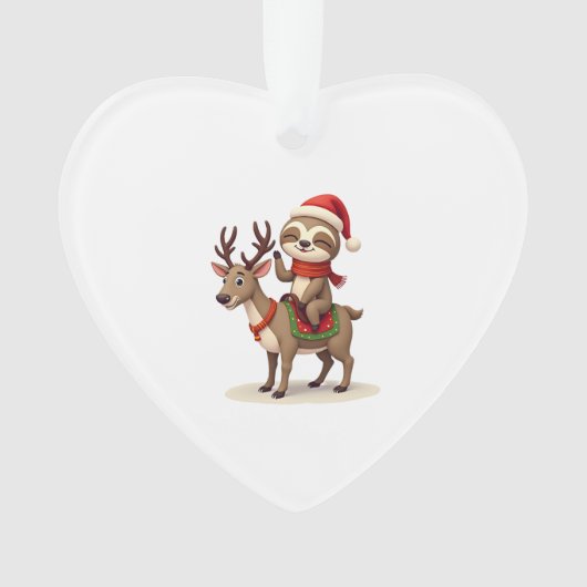 Alpaca Sloth Christmas (1) Ornament (Vorderseite)