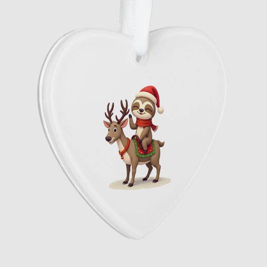 Alpaca Sloth Christmas (1) Ornament (Vorderseite)