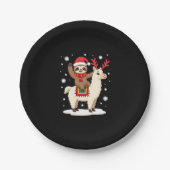 Alpaca Sloth Christmas (1) Pappteller (Vorderseite)