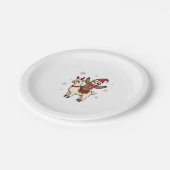 Alpaca Sloth Christmas (1) Pappteller (Schrägansicht)