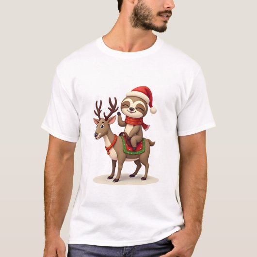 Alpaca Sloth Christmas (1) T-Shirt (Vorderseite)