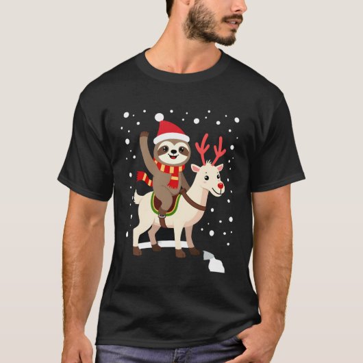 Alpaca Sloth Christmas (1) T-Shirt (Vorderseite)