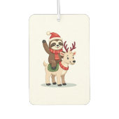 Alpaca Sloth Christmas (2) Autolufterfrischer (Vorderseite)