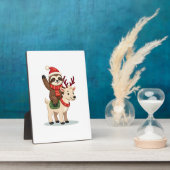 Alpaca Sloth Christmas (2) Fotoplatte (Seite)