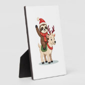 Alpaca Sloth Christmas (2) Fotoplatte (Seite)