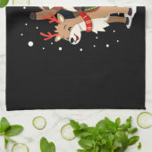 Alpaca Sloth Christmas (2) Geschirrtuch (Gefaltet)