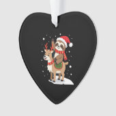 Alpaca Sloth Christmas (2) Ornament (Vorderseite)